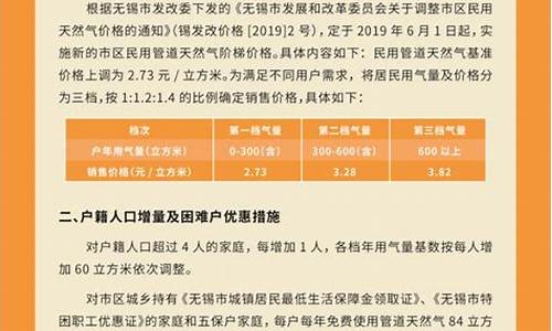 无锡居民用天然气价格是多少_无锡居民用天