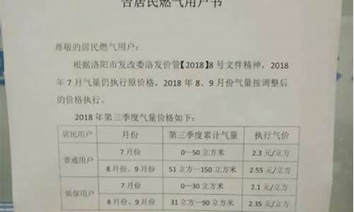 洛阳天然气涨价最新通知_洛阳天然气价格新规定