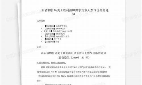 山东省物价局天然气价格调整方案_山东省物价局天然气价格调整方